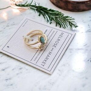 Melrose and Market NEW Gold Rings Size 8 Genuine Stone Nickel Free